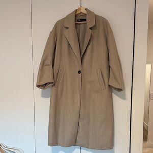 Zara Women's Beige oversize Coat